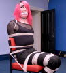 Bondage loving goth transsexuals tied up and gagged