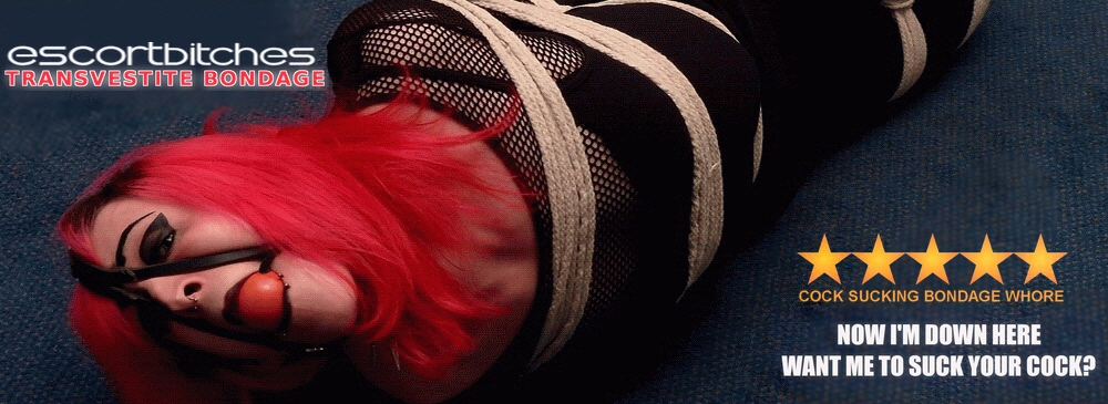 Goth transvestite bondage transvestites hogtied trannies in trouble trans girls bound and ball gagged left struggling in tight inescapable rope bondage Tranny cum dump tied up face fucked