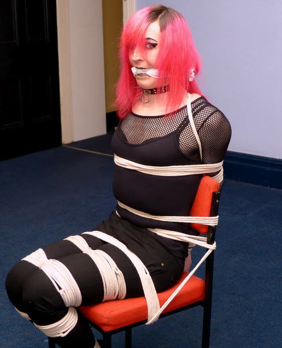 tranny goth bondage. Tied up and bound to be fucked